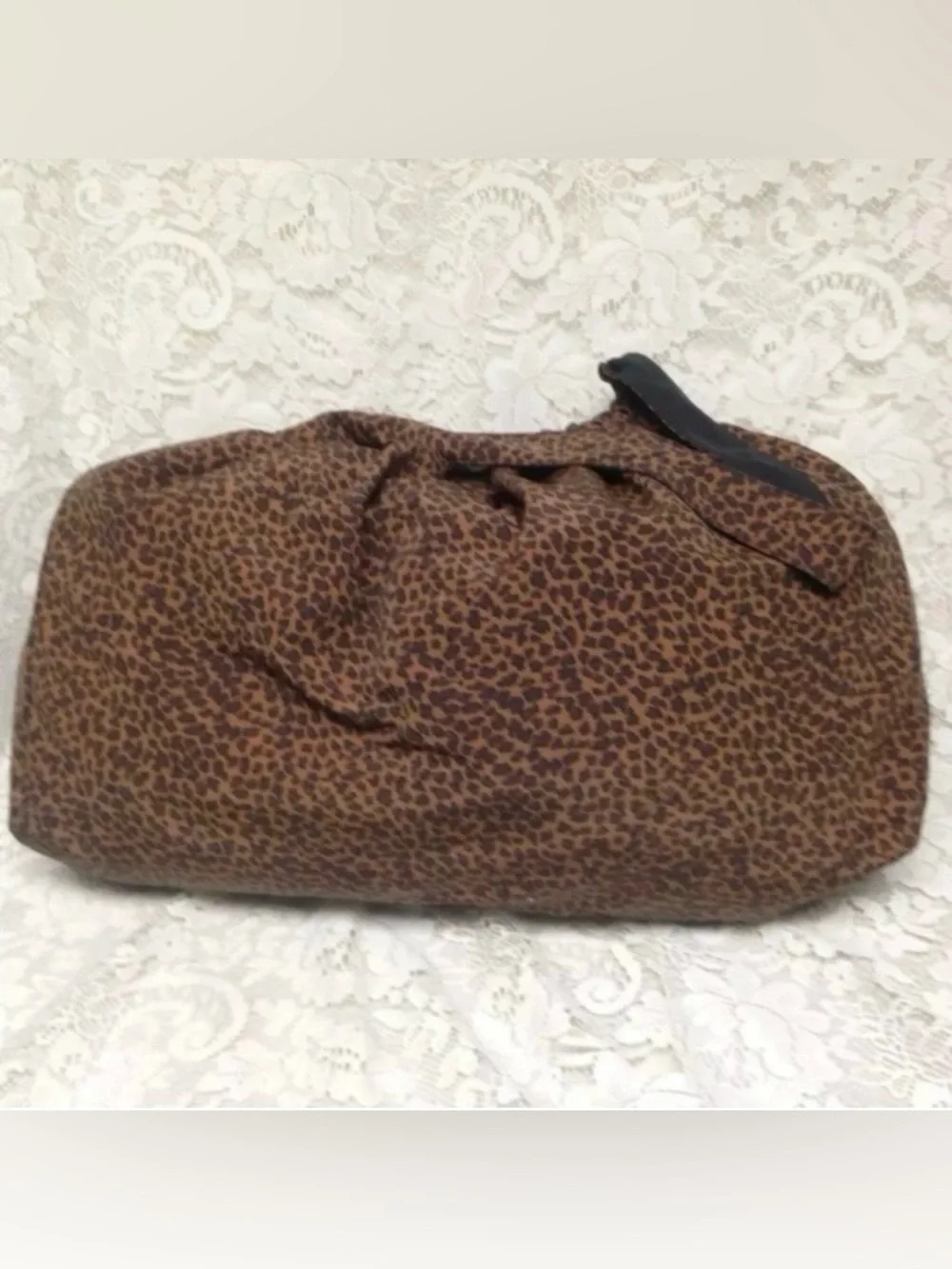 Bottega Veneta Reversible Black and Animal Print Tote Bag 20in x 14in x 6in (kft